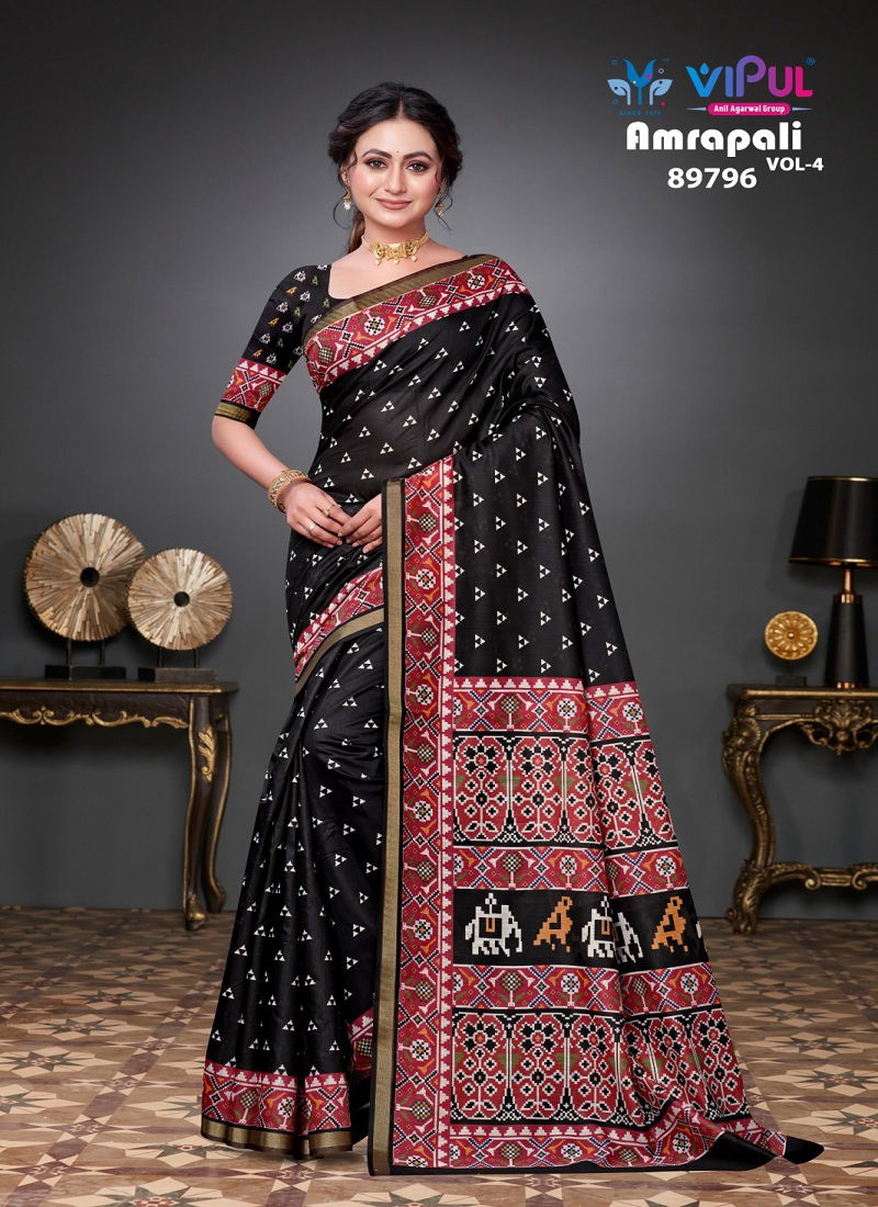 Amrapali Vol 4 By Vipul Cotton Daily Wear Saree Wholesale Shop In Surat